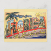 Retro Florida staat. Briefkaart (Voorkant)