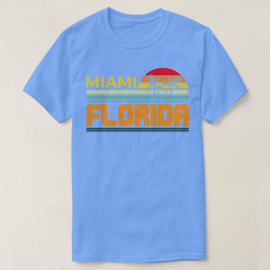 Retro Florida State Summer Exotic FL Florida T-shirt (Design voorkant)