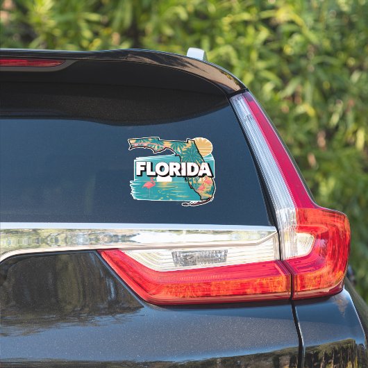 Retro Florida Sticker (Auto Zijkant)