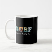 Retro Florida Strand Surfer Oude Surfen Golf Graph Koffiemok (Links)