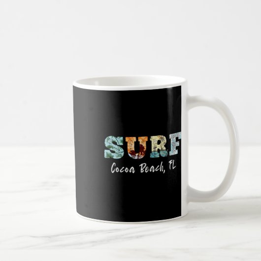 Retro Florida Strand Surfer Oude Surfen Golf Graph Koffiemok (Rechts)