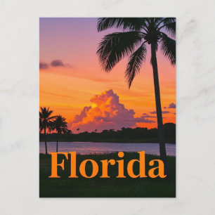 Retro Florida Sunset: een  paradijs Briefkaart