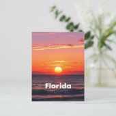 Retro Florida Sunset: Ocean Hues en  dromen Briefkaart (Staand voorkant)