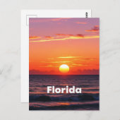 Retro Florida Sunset: Ocean Hues en  dromen Briefkaart (Voorkant / Achterkant)