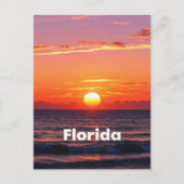 Retro Florida Sunset: Ocean Hues en  dromen Briefkaart (Voorkant)