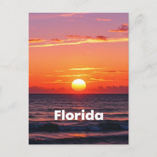 Retro Florida Sunset: Ocean Hues en  dromen Briefkaart (Voorkant)