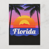 Retro Florida Sunset Vibes: een tropisch paradijs Briefkaart (Voorkant)