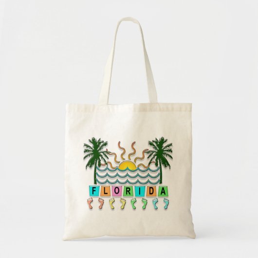 Retro Florida Tote Bag (Voorkant)