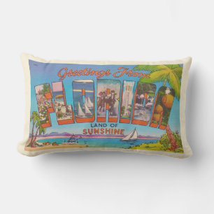 Retro Florida Welkomst Worpkussen Buitenkussen
