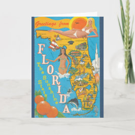 Retro Florida Wenskaart Bedankkaart