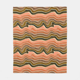 Retro Flow Gezellig met Wavy Stripes Fleece Deken