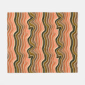 Retro Flow Gezellig met Wavy Stripes Fleece Deken (Voorkant (Horizontaal))