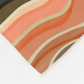 Retro Flow Gezellig met Wavy Stripes Fleece Deken (Hoek)