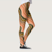 Retro flow Leggings met hoge taille | Wavy Earth T (Rechts)