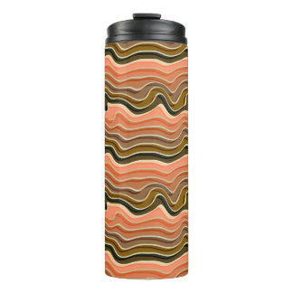 Retro Flow Wavy Lines Thermal Tumbler Thermosbeker