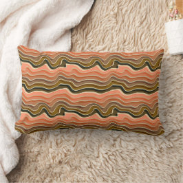 Retro Flow Wavy Stripes Earth-Tone Sierkussen Kussen