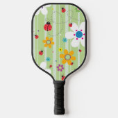 Retro Flower 60's 70's Ladybug Kunstwerk Pickleball Paddle (Voorkant)