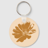 Retro Flower Art Sleutelhanger (Voorkant)