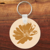Retro Flower Art Sleutelhanger (Voorkant)