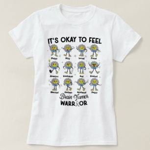 Retro Flower Brain Tumor Het is oké om te voelen T-shirt