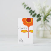 RETRO FLOWER BUSINESS CARD VISITEKAARTJE (Staand voorkant)