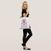 Retro Flower Canvas tas (Op model)