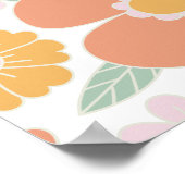 Retro Flower Child bloemposter Poster (Hoek)