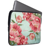  Retro Flower Chintz Peonies Persoonlijk Laptop Sleeve (Voorkant Rechts)
