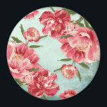 Retro Flower Chintz Peonies Persoonlijk Magneet<br><div class="desc">Decoritems voor thuisgebruik die modern zijn, retro-bloem gestileerde pinda's in heldere, verse kleuren, speciaal perfect voor lente- of zomerbruiloften. Dit Collectie is een hedendaagse stap in een oude stijl van de schoolbeker-bloemstof. Elegant zonder stomkop te zijn. vintage Een paar liefdesvogels horen in de berkenboomtakken boven je huwelijksuitnodigingstekst. Aan de achterkant...</div>