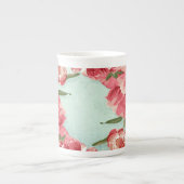 Retro Flower Chintz Peonies Persoonlijk Porselein Kop (Voorkant)