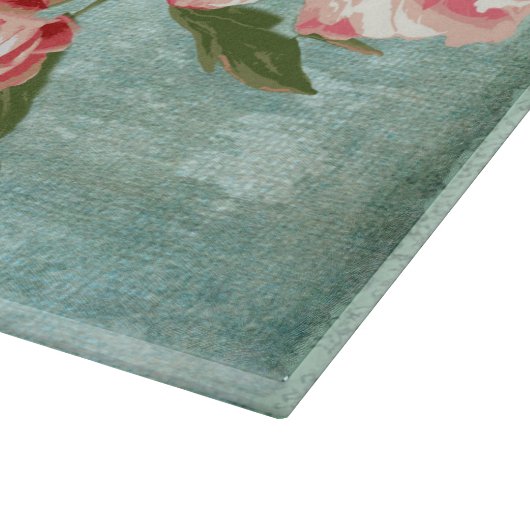 Retro Flower Chintz Peonies Persoonlijk Snijplank (Hoek)