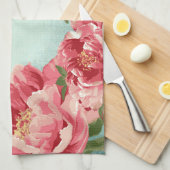  Retro Flower Chintz Peonies Persoonlijk Theedoek (Quarter Fold)