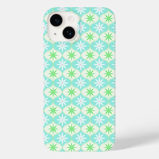 Retro Flower & Daisy Hourglass Patroon Case-Mate iPhone Case (Achterkant)