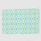 Retro Flower & Daisy Hourglass Patroon Golfhanddoek (Horizontaal)