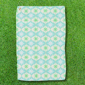 Retro Flower & Daisy Hourglass Patroon Golfhanddoek