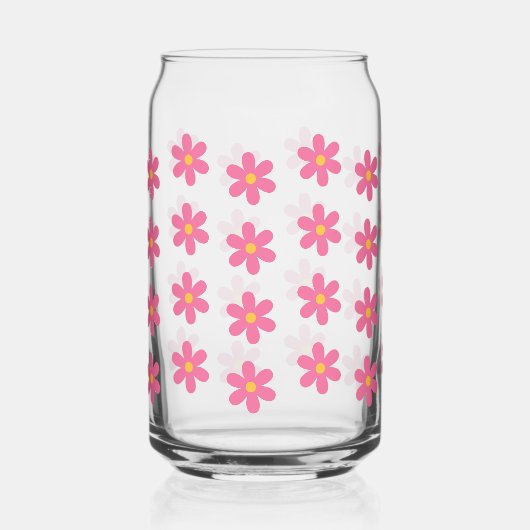 Retro Flower Daisy Verjaardag Vrijgezellenfeest Ge Blikvorm Glas (Voorkant)