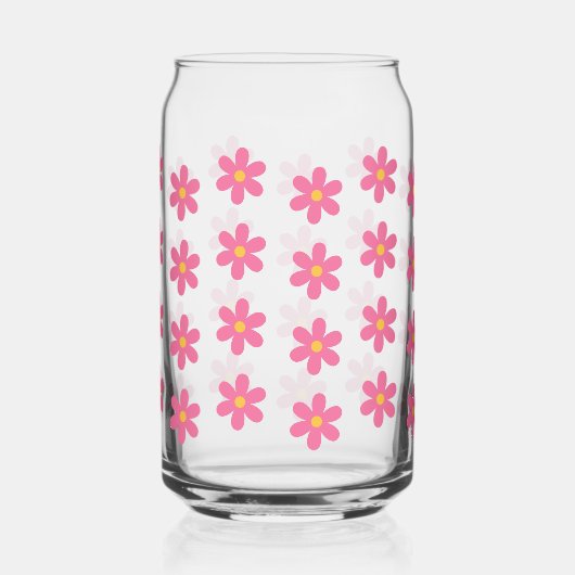 Retro Flower Daisy Verjaardag Vrijgezellenfeest Ge Blikvorm Glas (Achterkant)