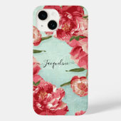  Retro Flower Elegant Stylish Chintz Peonies Case-Mate iPhone Case (Achterkant)