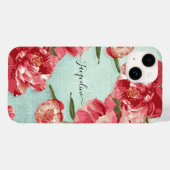  Retro Flower Elegant Stylish Chintz Peonies Case-Mate iPhone Case (Achterkant (horizontaal))