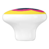 Retro Flower Flowers Blumen Muster 70er 70ies 70s Keramische Knop (Zijkant)