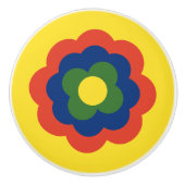 Retro Flower Flowers Blumen Muster 70er 70ies 70s Keramische Knop (Voorkant)