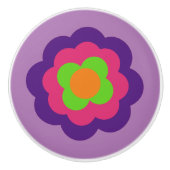 Retro Flower Flowers Blumen Muster 70er 70ies 70s Keramische Knop (Voorkant)