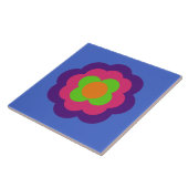 Retro Flower Flowers Blumen Muster 70er 70ies 70s Tegeltje (Zijkant)