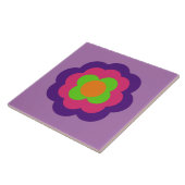 Retro Flower Flowers Blumen Muster 70er 70ies 70s Tegeltje (Zijkant)