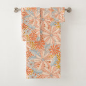 Retro Flower Garden Pattern Bad Handdoek (Insitu)