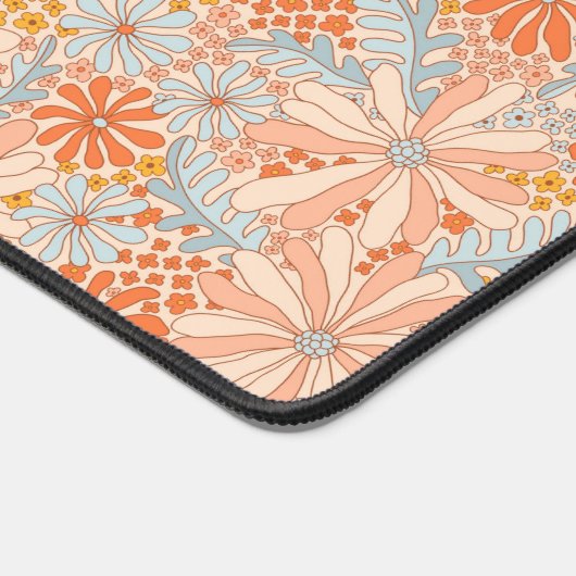 Retro Flower Garden Pattern Bureaumat (Hoek)