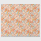 Retro Flower Garden Pattern Cadeaupapier (Vlak)