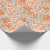 Retro Flower Garden Pattern Cadeaupapier (Hoek)