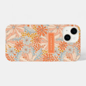 Retro Flower Garden Pattern iPhone Hoesje (Achterkant horizontaal)