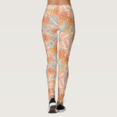 Retro Flower Garden Pattern Leggings (Achterkant)